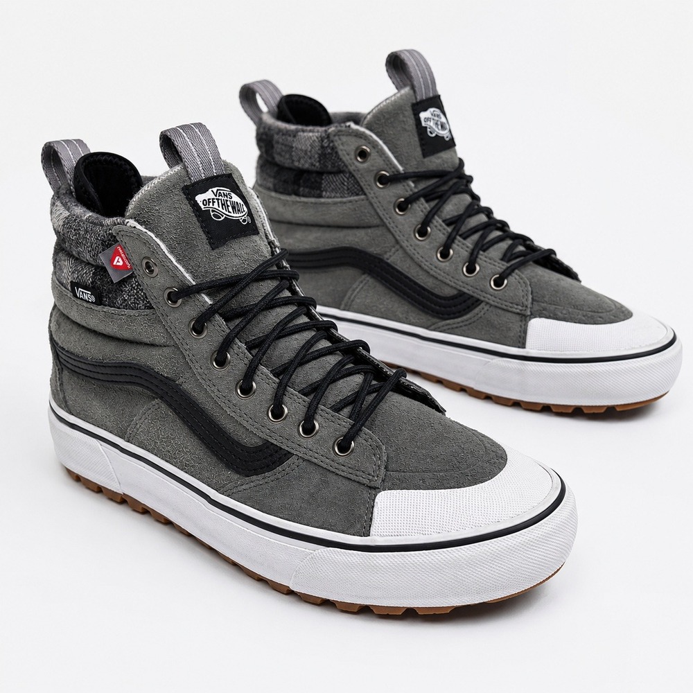 Vans Sk8-Hi MTE-1 Gray Suede Primaloft Sneakers Mens 9 Women 10.5 High Top
